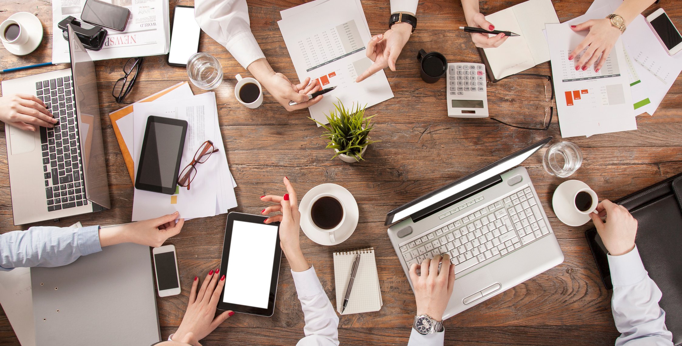 business meeting teamwork  at meeting table